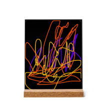 Abstract painting neon on acrylic original art