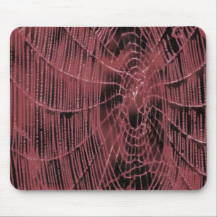 Abstract Painting Of A Magenta Pink Cobweb Mouse Pad