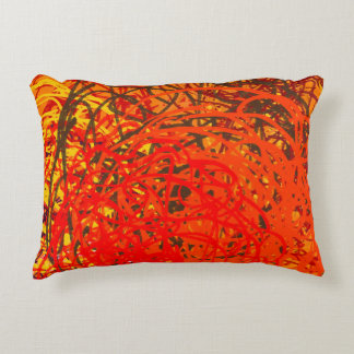 Abstract painting on canvas. Hand made art. Colorf Decorative Cushion