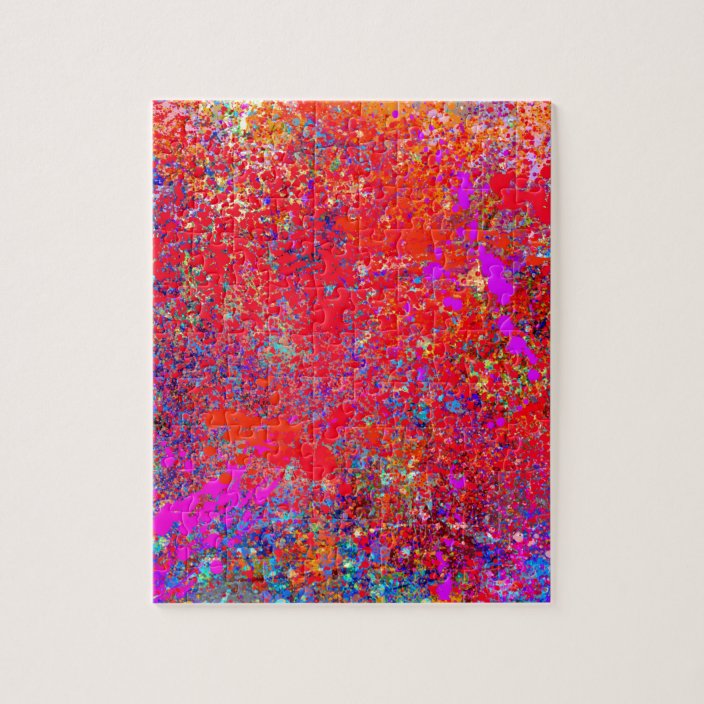 Abstract Painting on Canvas Jigsaw Puzzle