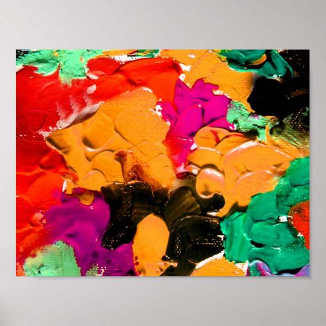 Abstract Painting on Canvas Poster (Front)