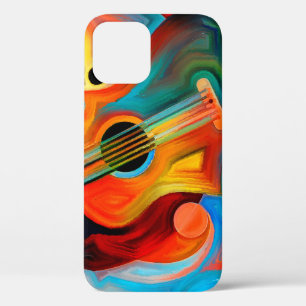 Abstract painting on the subject of music and rhyt iPhone 12 case