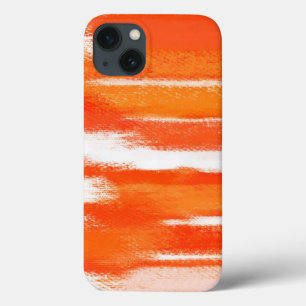 Abstract Painting   Orange White Abstract Art Case