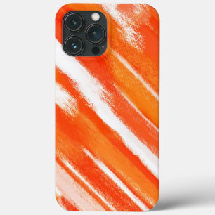 Abstract Painting   Orange White Abstract Art iPhone 13 Pro Max Case