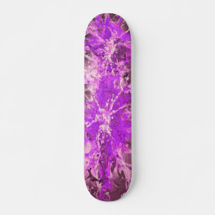 Abstract painting   pink splattergrunge skateboard