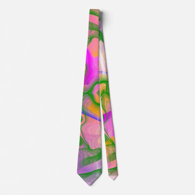 Abstract Painting Rainbow Colours  Tie (Front)