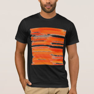 Abstract Painting Retro Orange T-Shirt