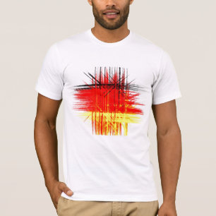 Abstract Painting   Retro Red Black Yellow T-Shirt