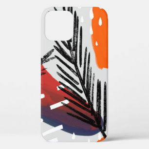 Abstract painting seamless pattern with ink elemen iPhone 12 case