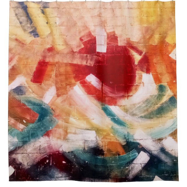 Abstract painting shower curtain (Front)