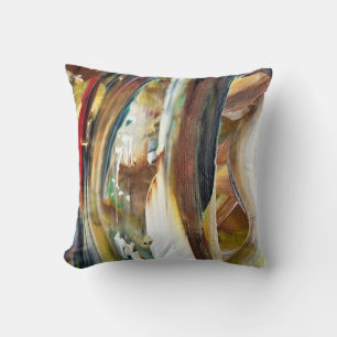Abstract painting signed Kook Art Cushion