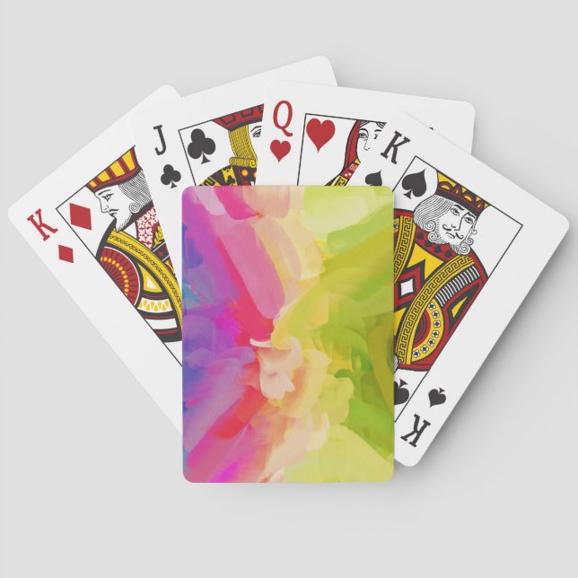 Abstract Painting | Spring Colours Playing Cards (Back)