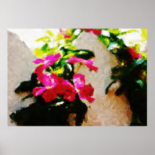 Abstract Painting   Spring flowers Poster