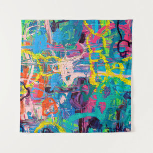 Abstract painting tapestry