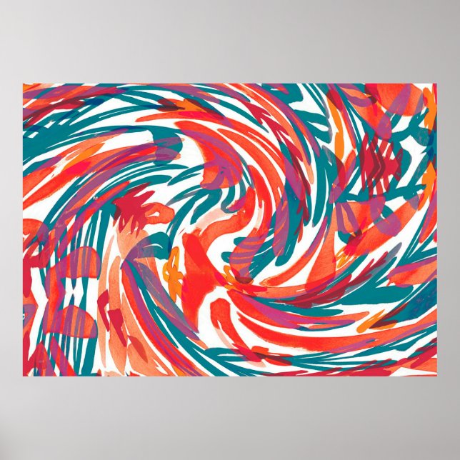 Abstract painting texture. Art wallpaper. Simple d Poster (Front)