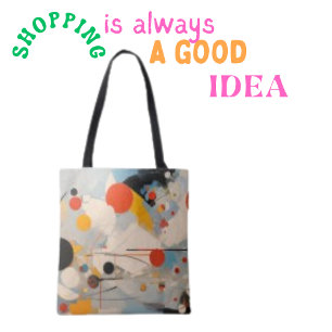 Abstract Painting Thin Line Art Shapes Tote Bag