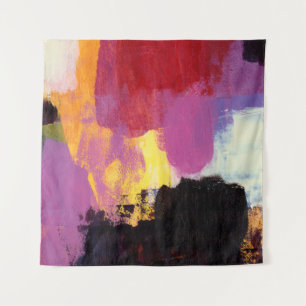 Abstract painting. Trendy art style. Bright colour Tapestry
