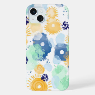 Abstract painting vivid watercolor pattern iPhone 15 plus case