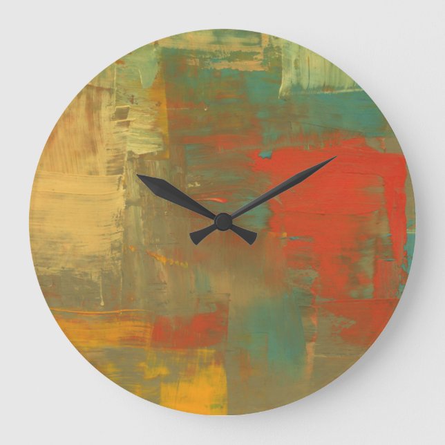 Abstract Painting Wall Clock Canvas Art (Front)
