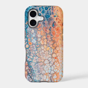 Abstract painting with orange circles iphone cases