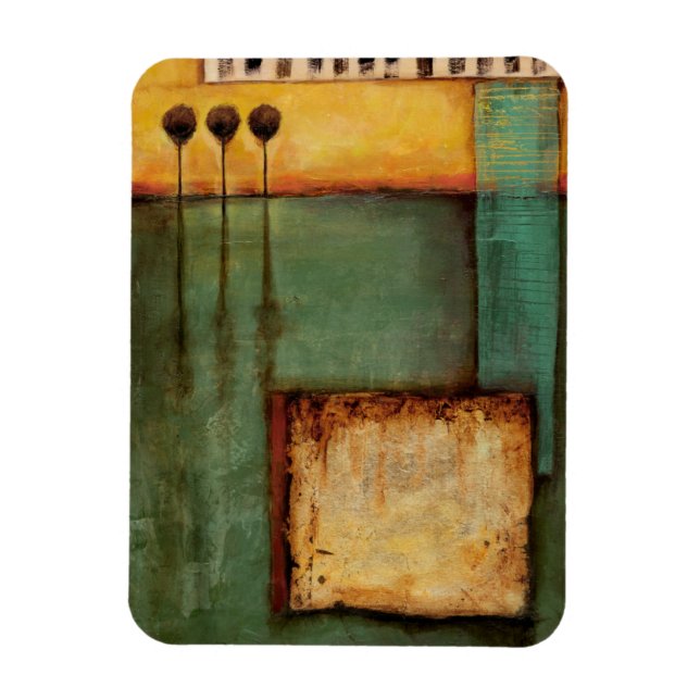 Abstract Painting with Piano Keys Magnet (Vertical)