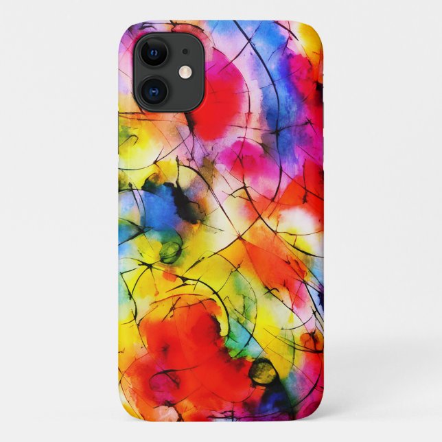 Abstract Painting with rainbow colours. Case-Mate iPhone Case (Back)