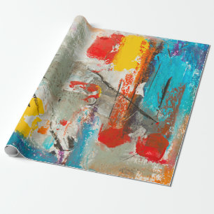 Abstract painting wrapping paper