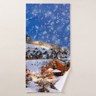 Abstract paintings of different colours embossed d bath towel