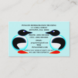 ABSTRACT PAIR OF PENGUINS "COOL" BUSINESS CARDS! CARD