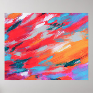 Abstract Palette Acrylic Artwork   Poster