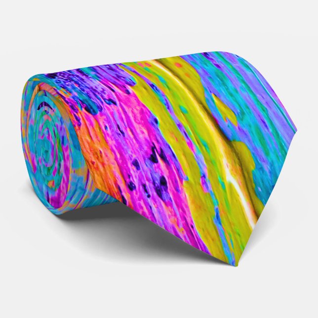 Abstract Palette Knife Art Tie 3 (Rolled)