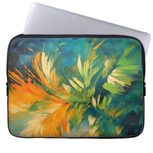 Abstract Palm Burst – Tropical Energy in Motion Laptop Sleeve