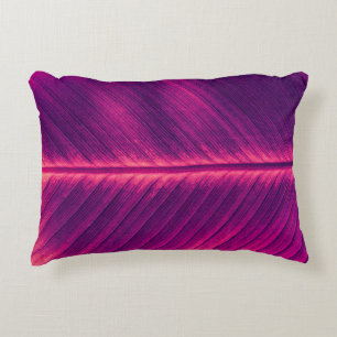 Abstract Palm Leaf: Toned Vein Decorative Cushion