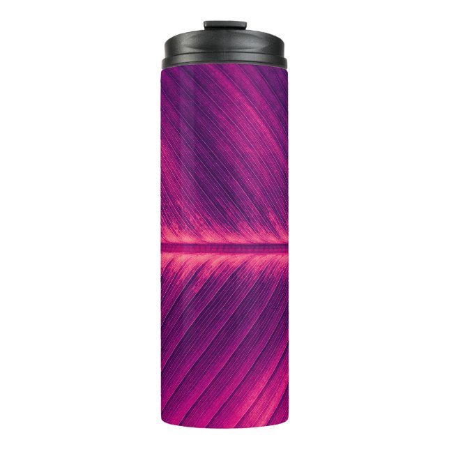 Abstract Palm Leaf: Toned Vein Thermal Tumbler (Front)