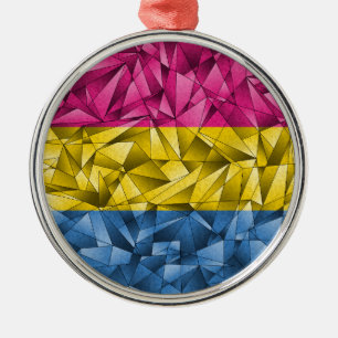 Abstract Pansexual Flag Metal Ornament
