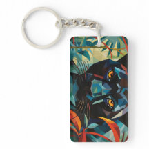 Abstract Panther Acrylic Rectangle Named