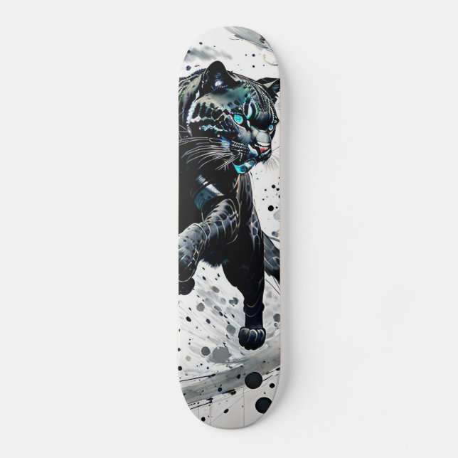 Abstract Panther Skateboard (Front)