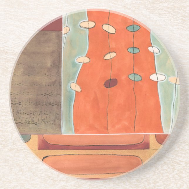 Abstract Parade of Eggs by Erica J Vess Coaster (Front)