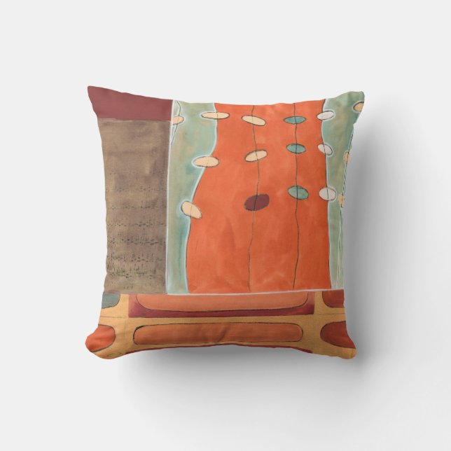 Abstract Parade of Eggs by Erica J Vess Cushion (Front)