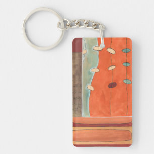 Abstract Parade of Eggs by Erica J Vess Key Ring