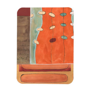 Abstract Parade of Eggs by Erica J Vess Magnet