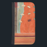 Abstract Parade of Eggs by Erica J Vess Samsung S4 Wallet Case<br><div class="desc">This abstract painting by Erica J Vess features a parade of eggs marching past a strip of orange. The multipaneled piece would make an excellent start to a modern art collection. Buy yours today!</div>