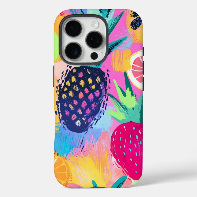 Abstract Paradise Tropical Fruit Fiesta Case-Mate iPhone Case (Back)