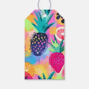 Abstract Paradise Tropical Fruit Fiesta Gift Tags
