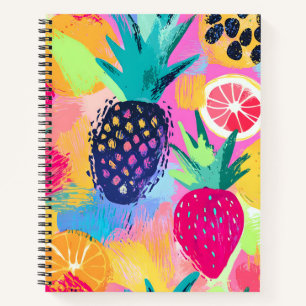 Abstract Paradise Tropical Fruit Fiesta Notebook