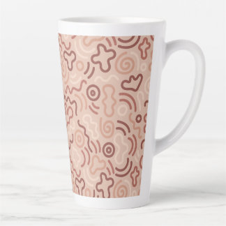 Abstract Party Doodle Pattern Latte Mug