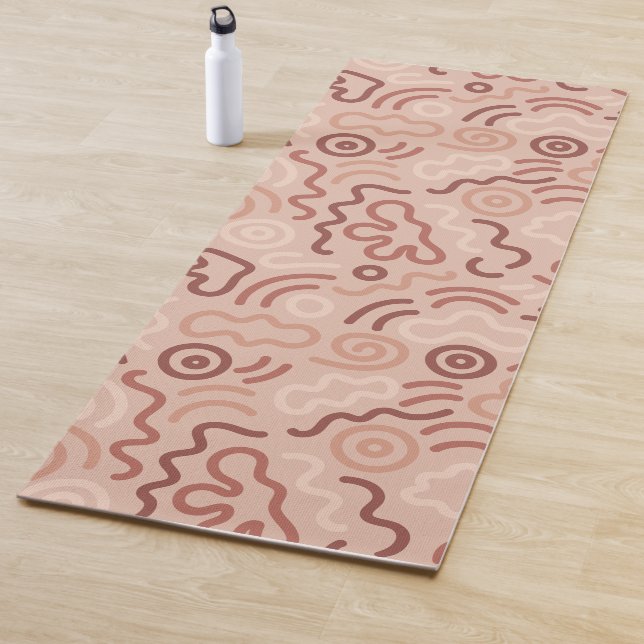 Abstract Party Doodle Pattern Yoga Mat (In Situ)