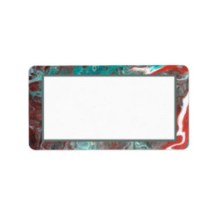 Abstract Passion Waters Open Framed Label