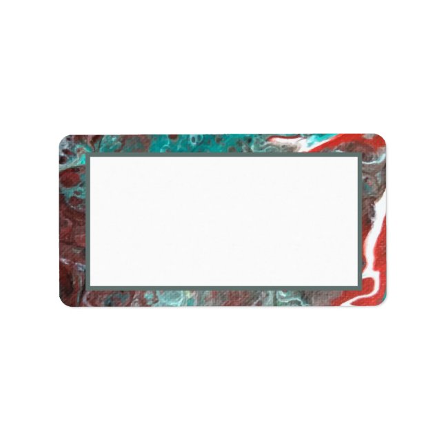 Abstract Passion Waters Open Framed Label (Front)
