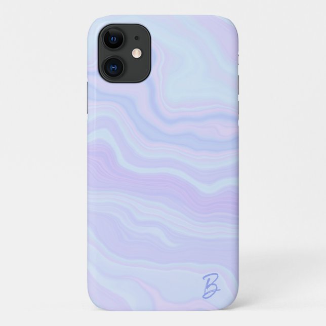 Abstract Pastel Agate Personalised Phone Case (Back)